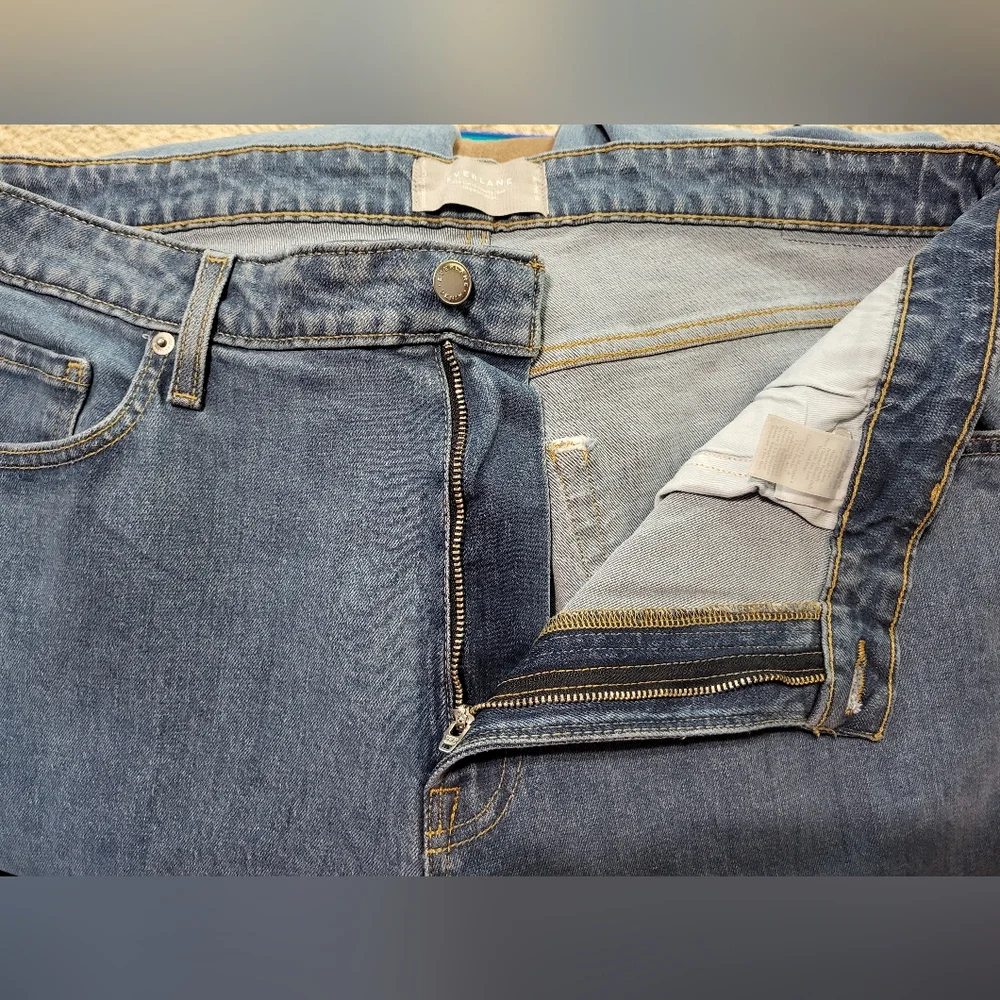 EVERLANE The Curvy Cheeky Straight Leg Jeans Organic Cotton Women's Size 35 - Picture 10 of 14